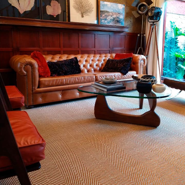 Tapetes de fique y metal